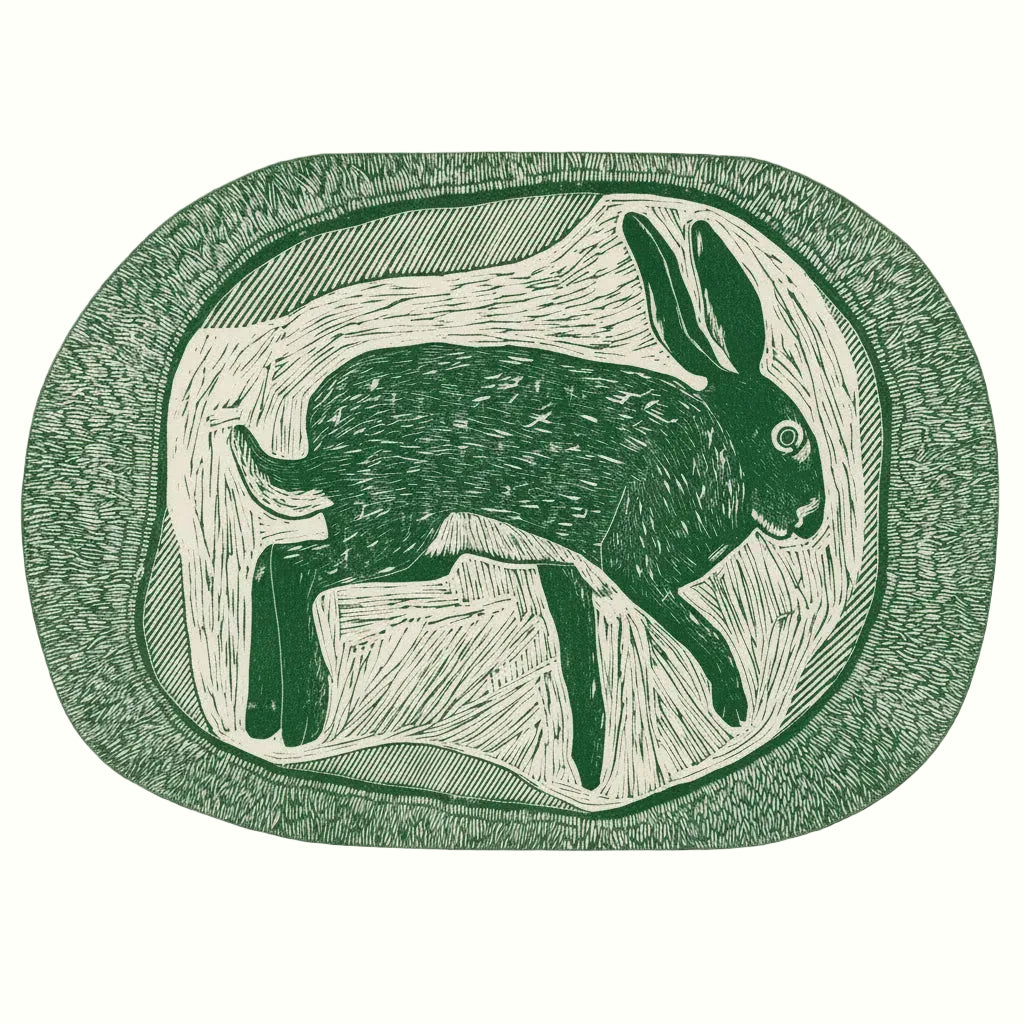 Hare Linocut Alice White Prints